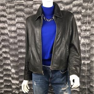 Aerowear By Aéropostale | Vintage Leather Black Moto Jacket | S